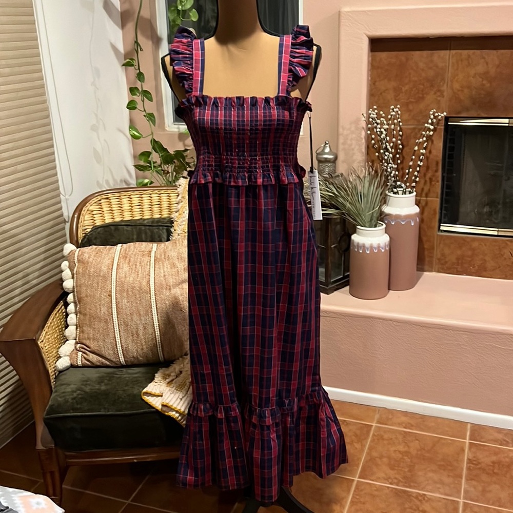 Nicole Miller Plaid midi dress